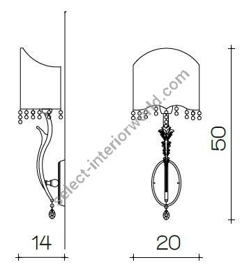 Il Paralume Marina / Wall Lamp / 1689/A1/V2