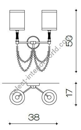 Il Paralume Marina / Wall Sconces / IL-1703/A2/LU/TR