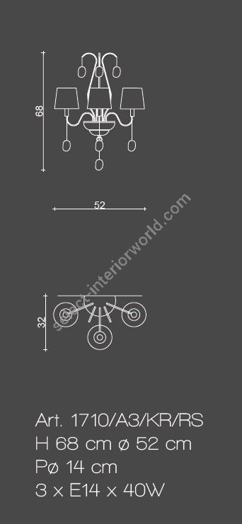 Il Paralume Marina / Wall Sconces / IL-1710/A3/KR/RS