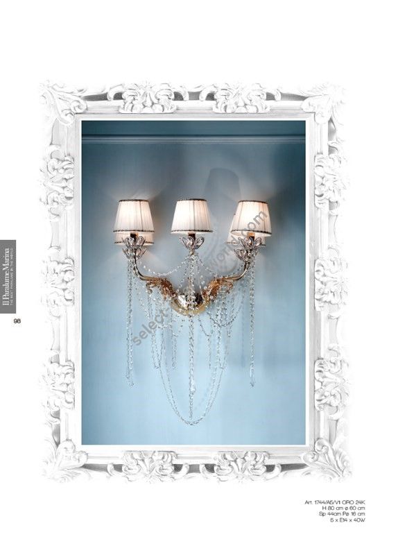 Il Paralume Marina / Wall Lamps / 1744/A5/V1 ORO 24K