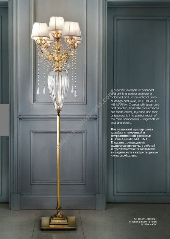 Il Paralume Marina / Floor Lamps / 1744/FL ORO 24K