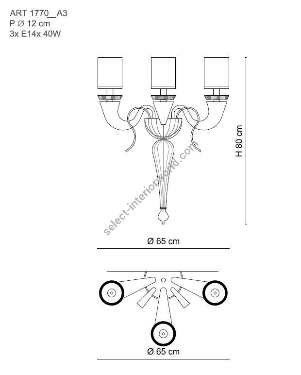 Il Paralume Marina / LED Wall Lights / IL-1770/A3 Torcia
