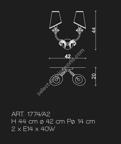 Il Paralume Marina / Wall Lamp / 1774/A2