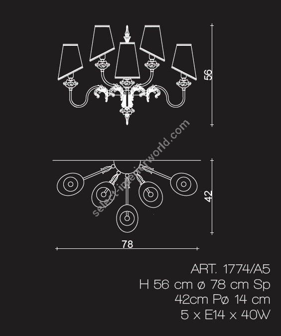 Il Paralume Marina / Wall Lamp / 1774/A5