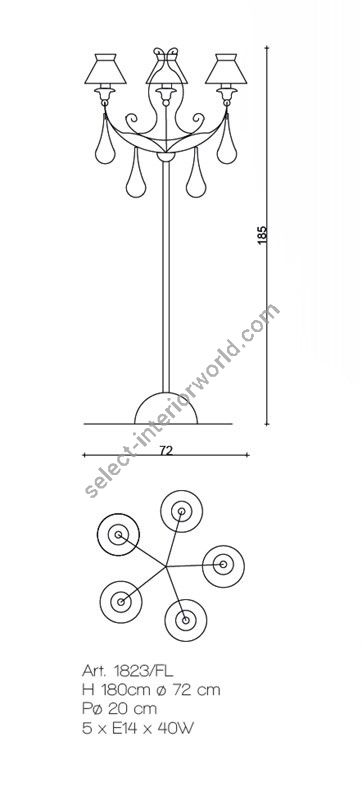 Il Paralume Marina / Floor Lamp / 1823/FL