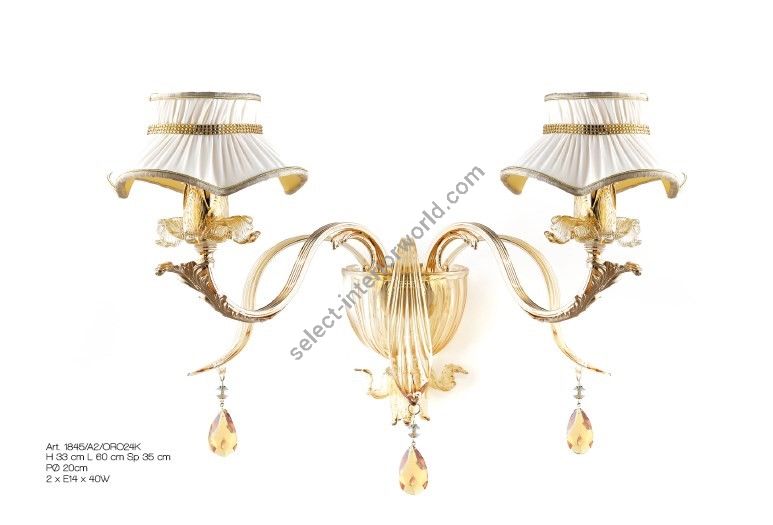 Il Paralume Marina / Wall Lamps / 1845/A2/ORO24K