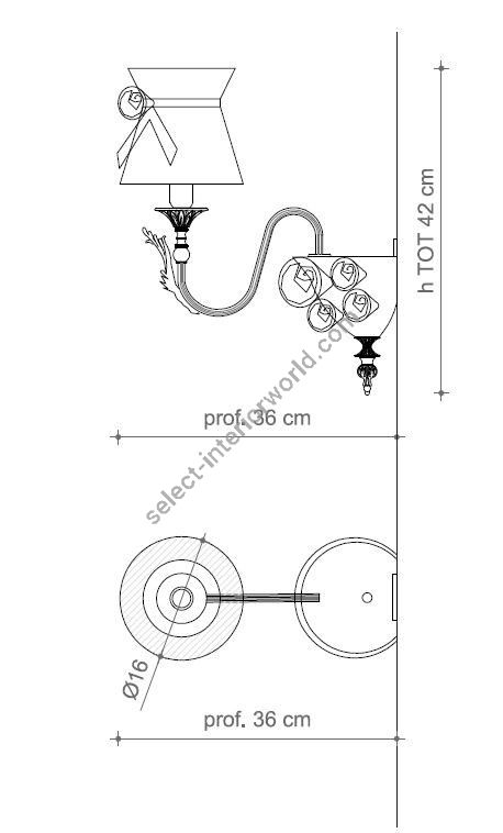 Il Paralume Marina / Wall Lamp / 1850/A1