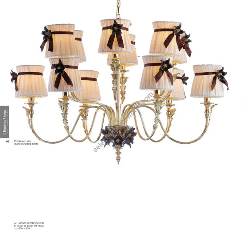 Il Paralume Marina / Pendants & Suspension Lights / 1850/CH12/ORO24K/NR