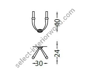 Il Paralume Marina / Wall Lamp with Horns Arm, Cristals and Pirex Candles 2071A2 / IL-2071A2