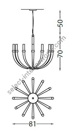 Il Paralume Marina / Chandelier / 2071CH12