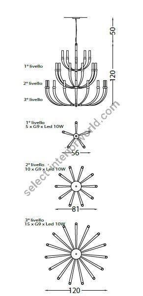 Il Paralume Marina / Chandelier / 2071CH30