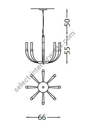 Il Paralume Marina / Chandelier / 2071CH8