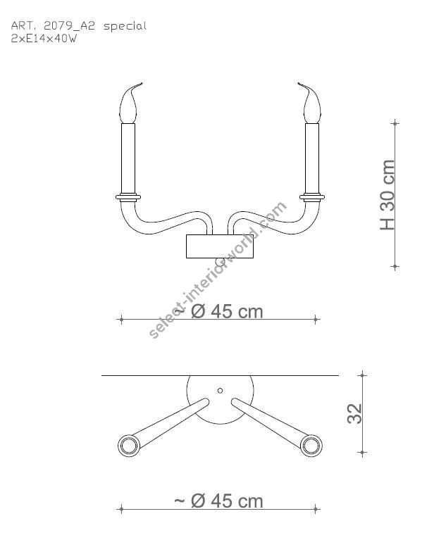 Il Paralume Marina / Wall Sconces / IL-2079/A2