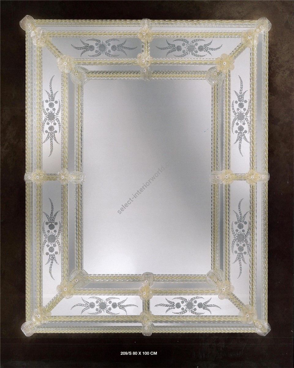 Italian Luxury Lighting / Wall Mirrors / Murano Glass in Venetian Style 209S
