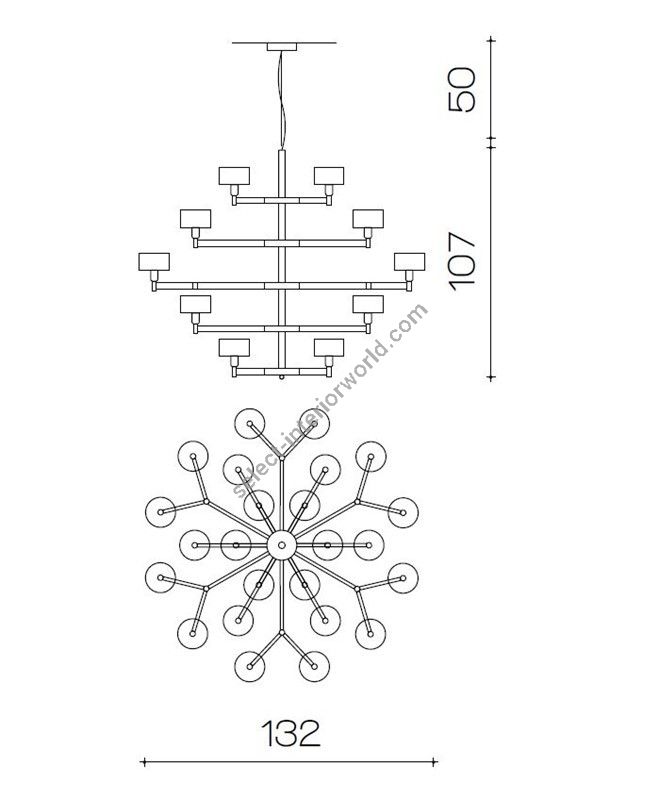 Il Paralume Marina / Chandelier / 2127/CH36/NL