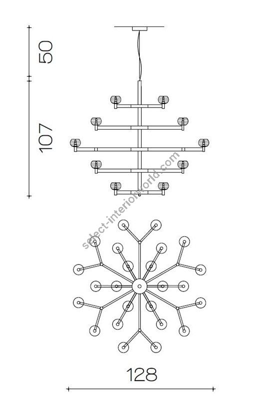 Il Paralume Marina / Chandelier / 2130/CH36/NL