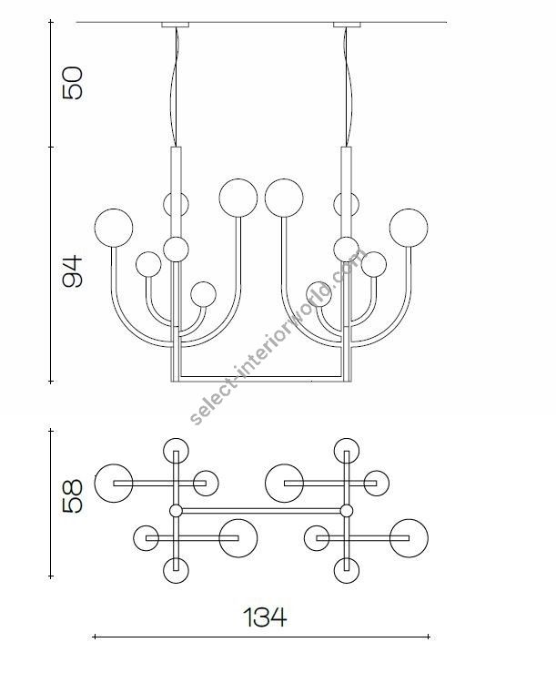 Il Paralume Marina / Chandelier / 2163/CH12