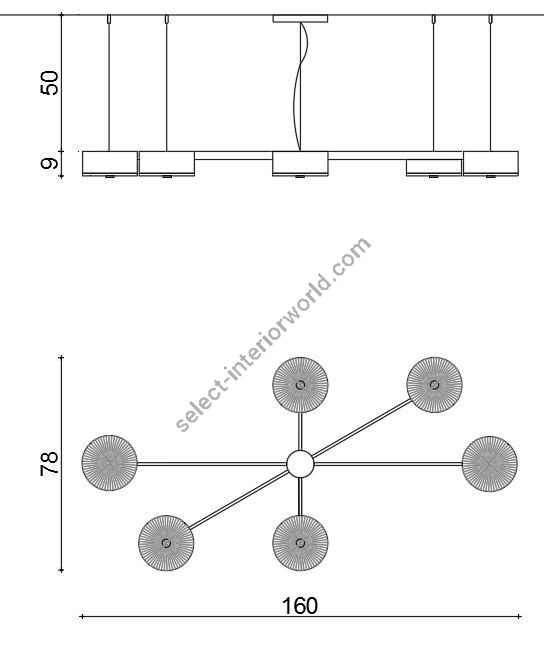 Il Paralume Marina / Chandelier / 2166/CH18