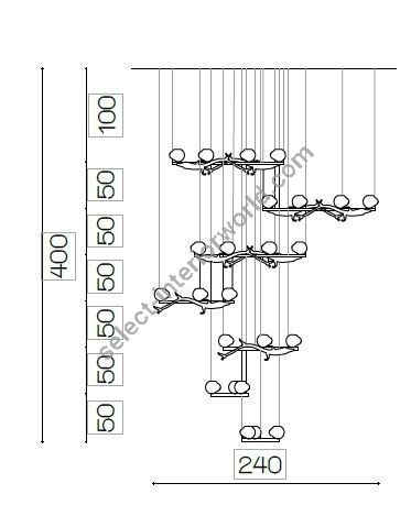 Il Paralume Marina / Chandelier / 2178/CH38