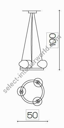 Il Paralume Marina / Chandelier / 2179/CH3