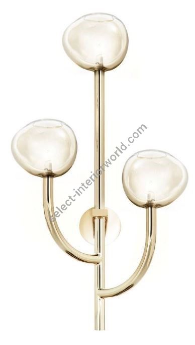 Il Paralume Marina / Wall Lights / Soft Gold Finish with Honey Pyrex Balls 2220/A3
