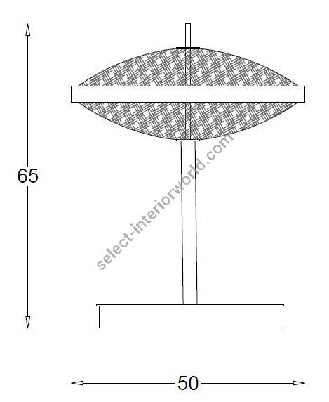 Il Paralume Marina / Table Lamp with Double Hand-Cutted Clear Scatched 2269T / IL-2269T