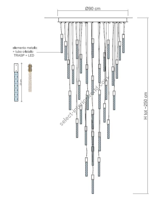 Il Paralume Marina / Chandeliers / Contemporary / 2302CH33