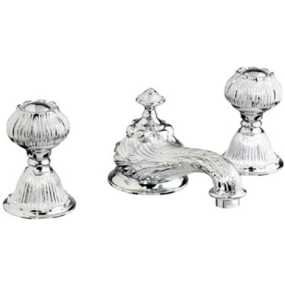 Bronces Mestre / Washbasin Fittings / Three holes basin set with click-clack water waste 230401.A030.50