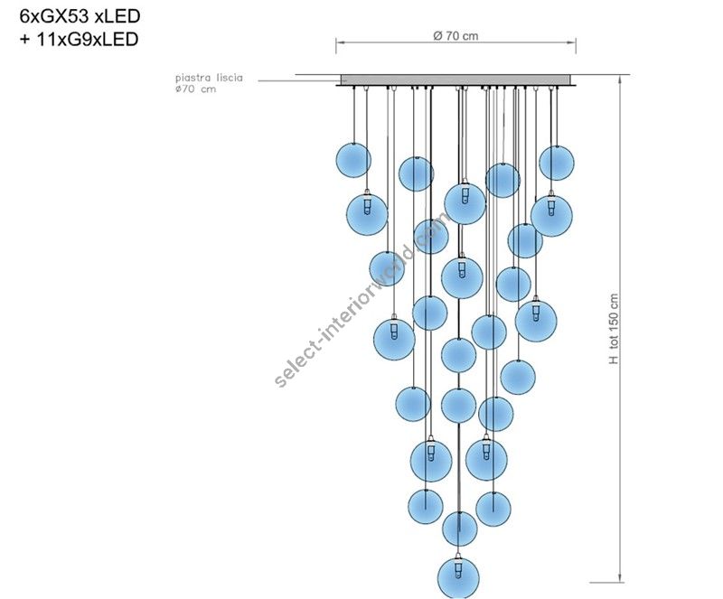 Il Paralume Marina / Chandeliers / Contemporary / 2415D70