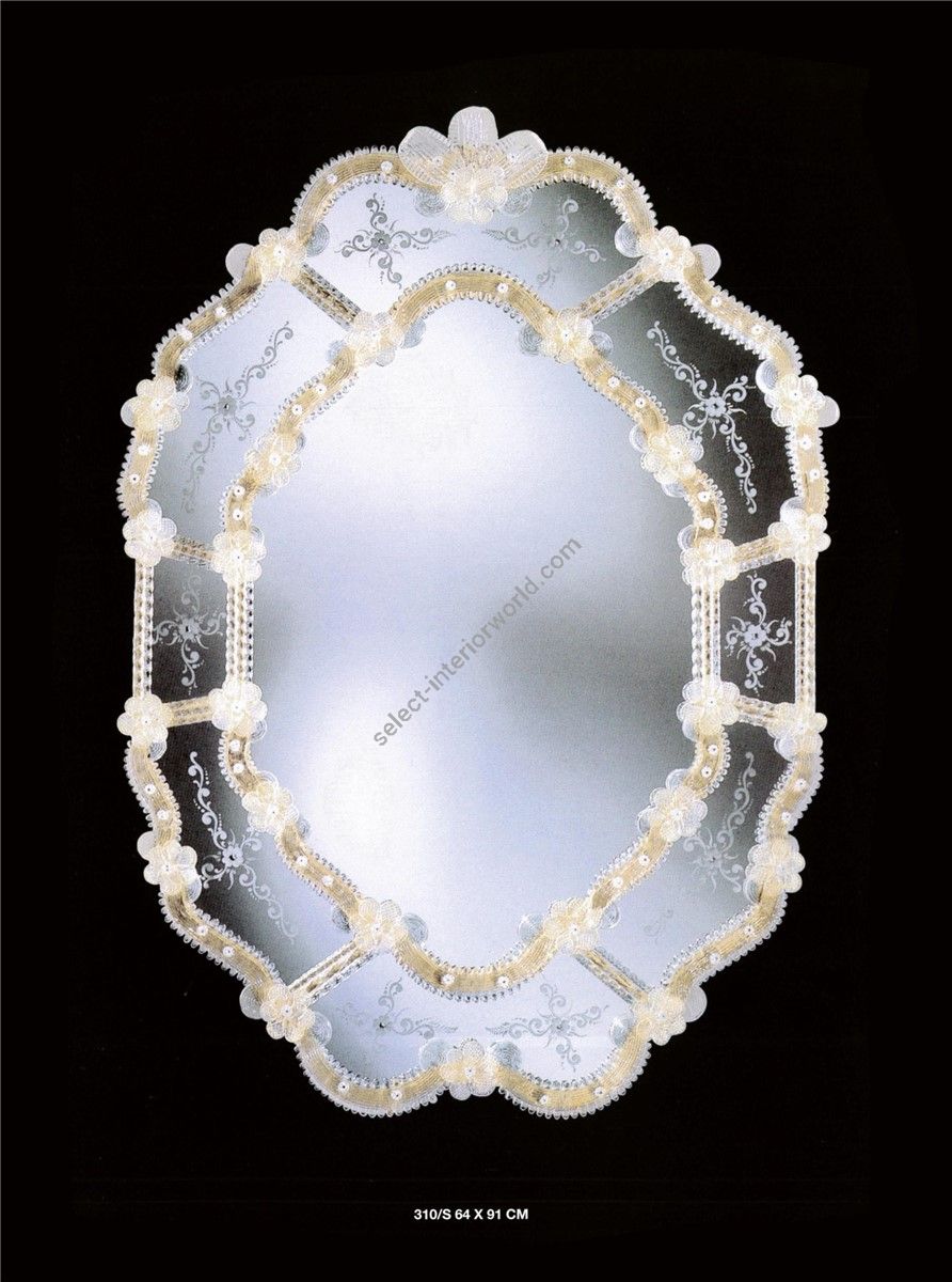 Italian Luxury Lighting / Wall Mirrors / Murano Glass Venetian Style 310S