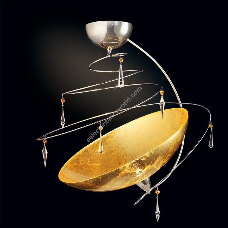 Patrizia Volpato / Chandeliers / Vertigo Handcrafted Swarovski Crystal 24 Karat Gold