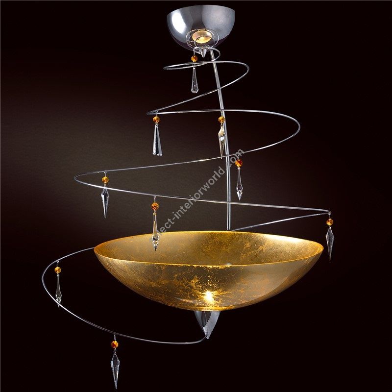 Patrizia Volpato / Chandeliers / Vertigo Swarovski Crystal 24 Karat Gold PV-460-S50
