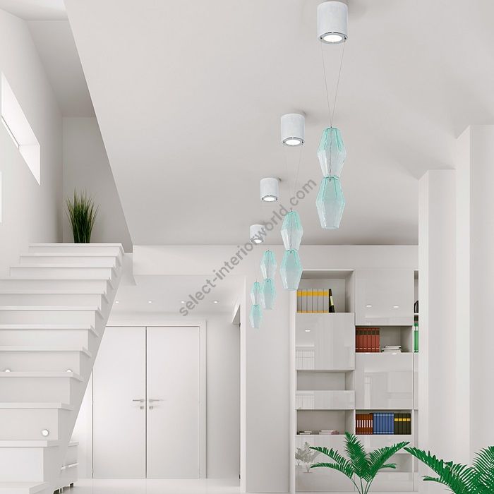 Patrizia Volpato / Pendants & Suspension Lights / Glace Handcrafted Murano Glass 24 Karat Gold