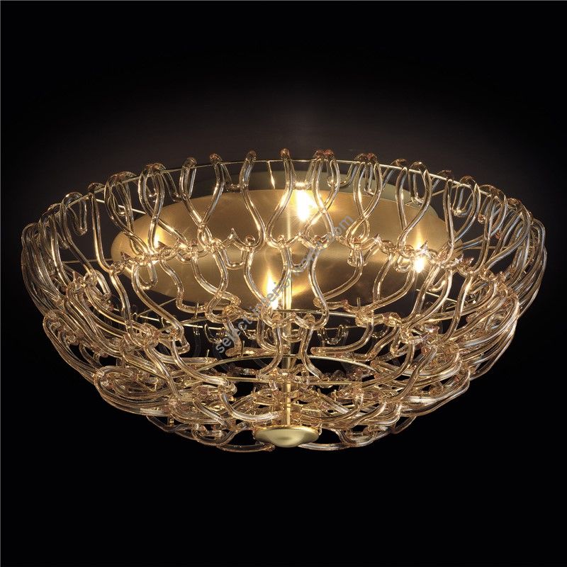 Patrizia Volpato / Semi-Flush Mounts / Legami Handcrafted Murano Glass 24 Karat Gold