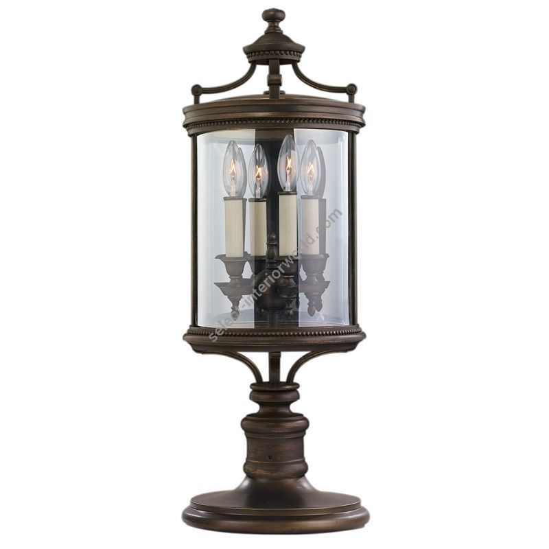 Fine Art Handcrafted Lighting / Outdoor Adjustable Pier/Post Mount / Louvre 28" 559483
