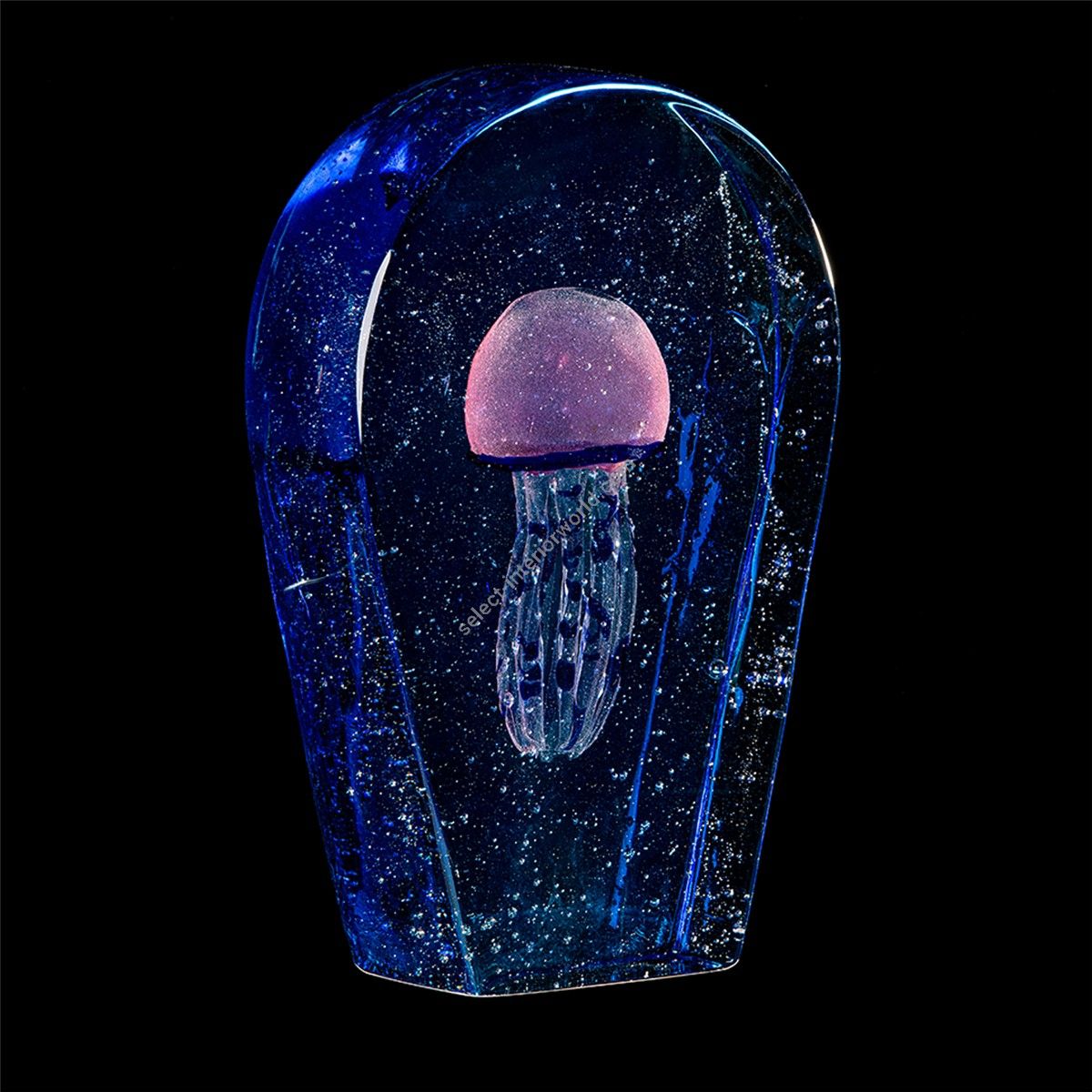 Italian Luxury Lighting / Animal Sculptures / Blue Aquarium Medusa in Murano Glass 6022 1 BLU