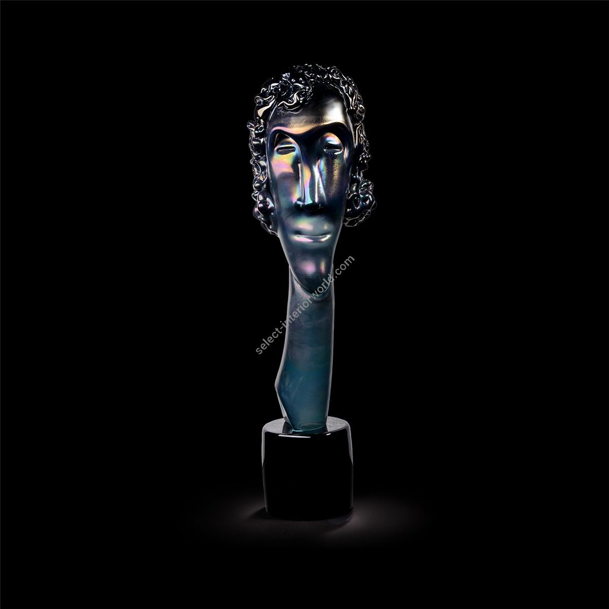 Italian Luxury Lighting / Figurative Sculptures / Art Head in Murano Glass 6067 1 COL