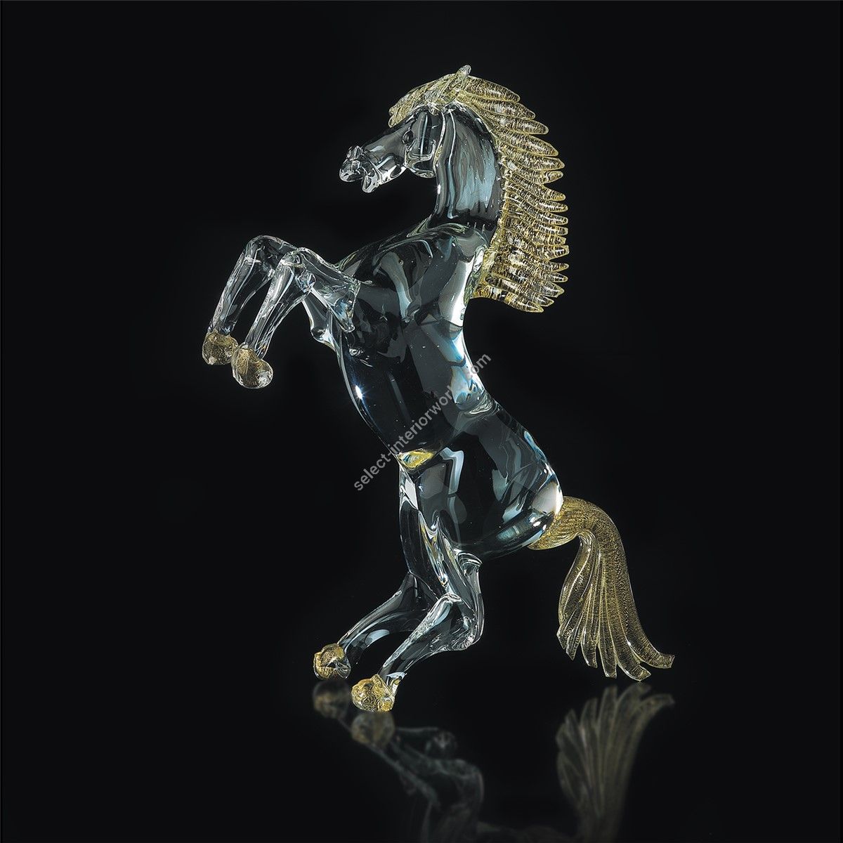 Italian Luxury Lighting / Animal Sculptures / Horse 26cm in Murano Glass 757 2 COR