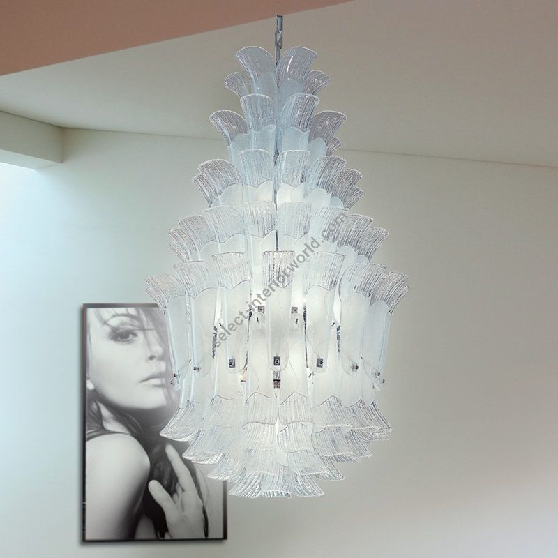 Patrizia Volpato / Cascade Lights / Petali Handcrafted Venetian & Murano Glass 24 Karat Gold