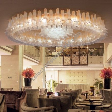 Patrizia Volpato / Chandeliers / Petali Handcrafted Murano Glass 24 Karat Gold