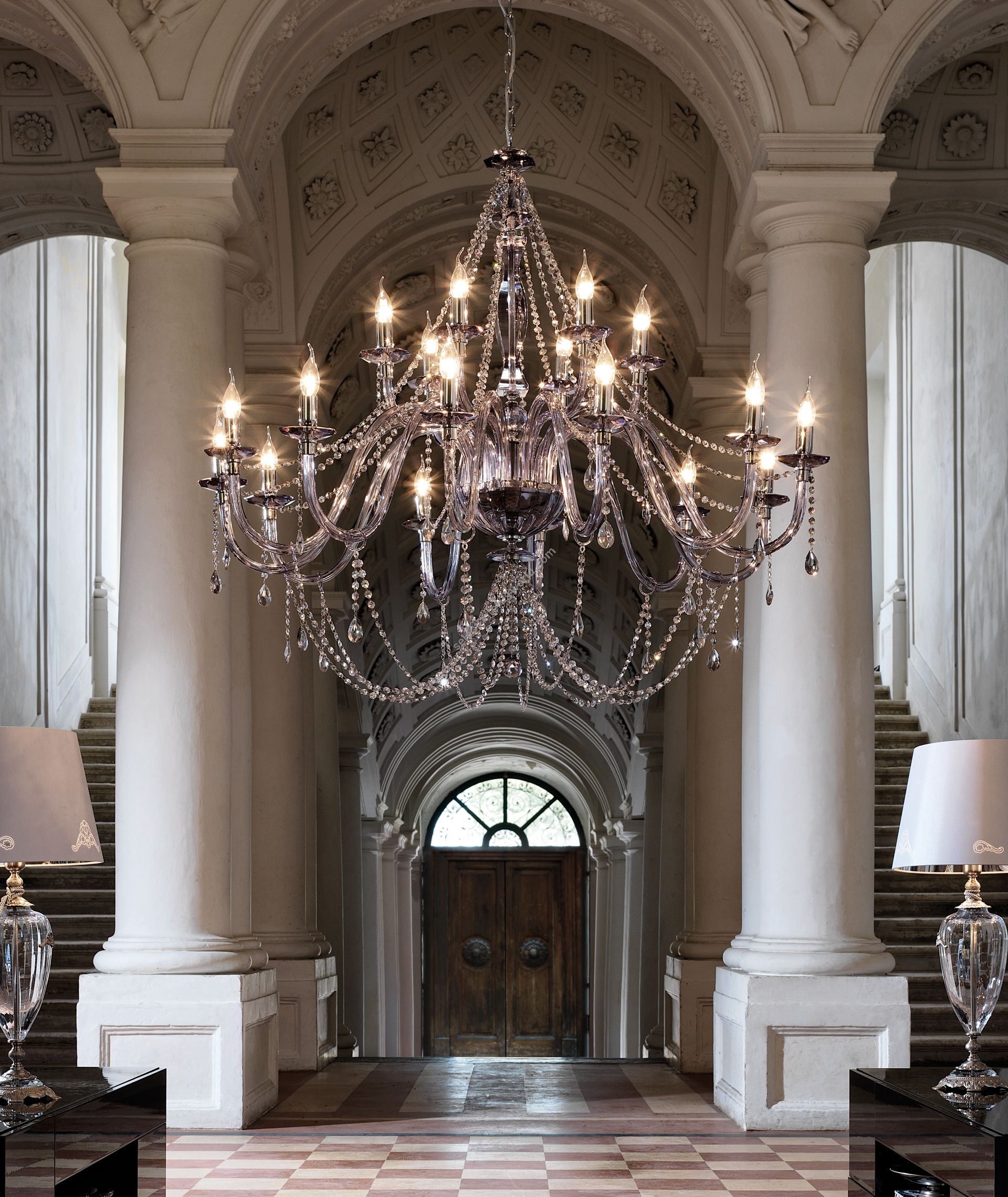 Euroluce Lampadari / Chandeliers / Arcobaleno Fumè L12+6