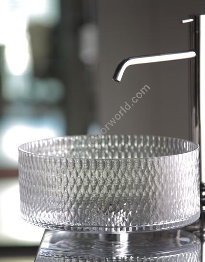 Il Paralume Marina / Washbasin handmade in clear Italian crystal / BA711Clear