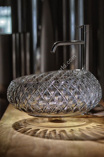 Il Paralume Marina / Washbasin handmade in clear Italian crystal / BA800