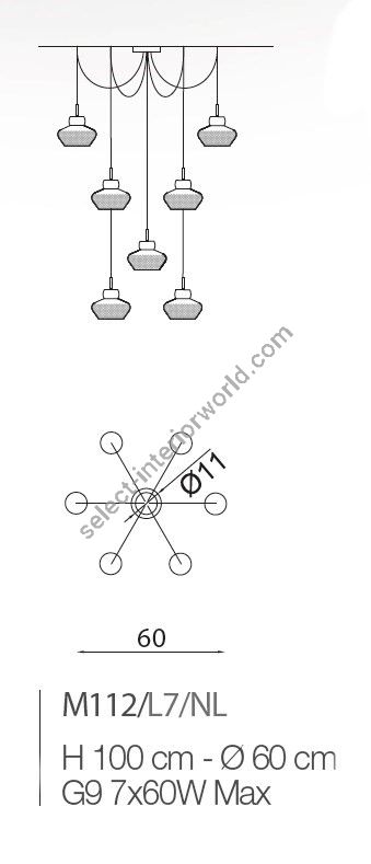 Il Paralume Marina / Chandelier / M112/L7