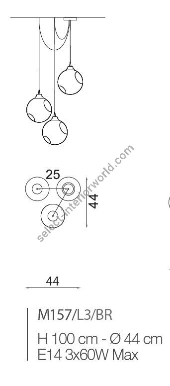 Il Paralume Marina / Chandelier / M157/L3