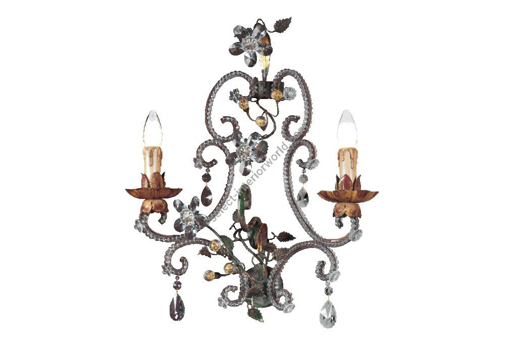 Mechini / Wall Lights / Murano Glass and Clear Pearl Banding A102/2