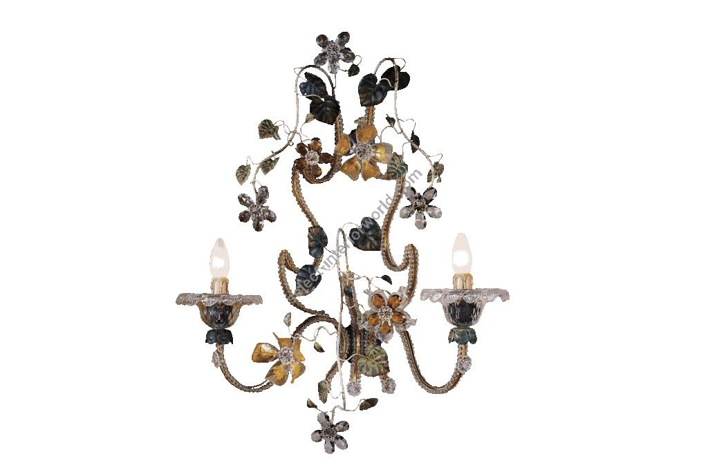 Mechini / Wall Lights / Murano Glass and Clear Pearl Banding A105/2