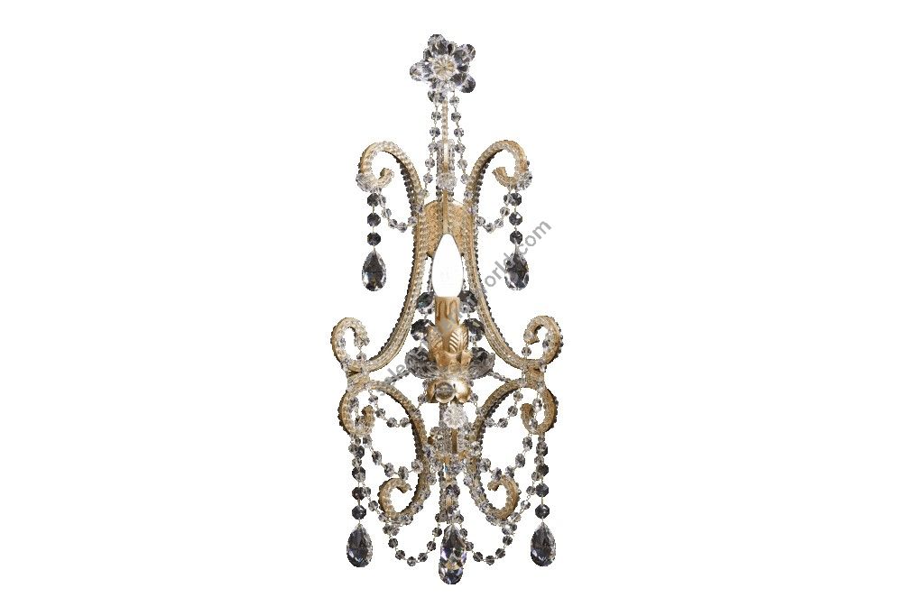 Mechini / Wall Lights / Bohemian Crystal and Clear Pearl Banding A135/1