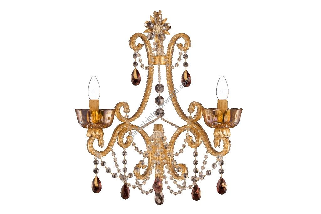 Mechini / Wall Lights / Molux Bohemian Crystal and Clear Pearl Banding A135/2