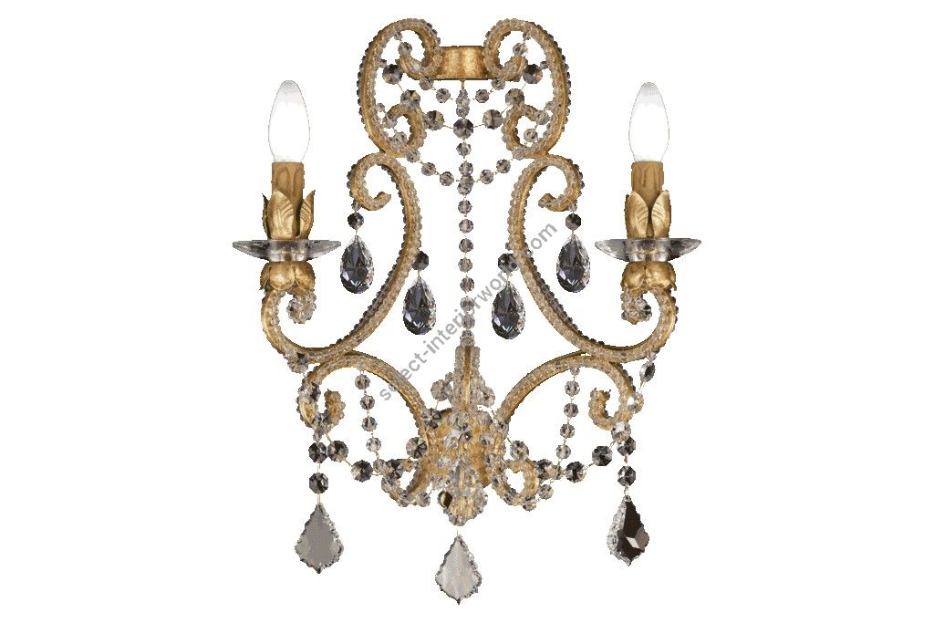 Mechini / Wall Lights / Bohemian Crystal and Clear Pearl Banding A138/2